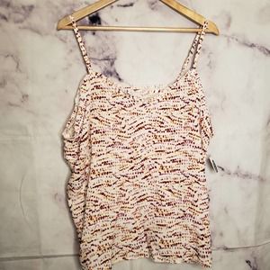 OLD NAVY Printed Ruffle Flowy Cami Tank Top